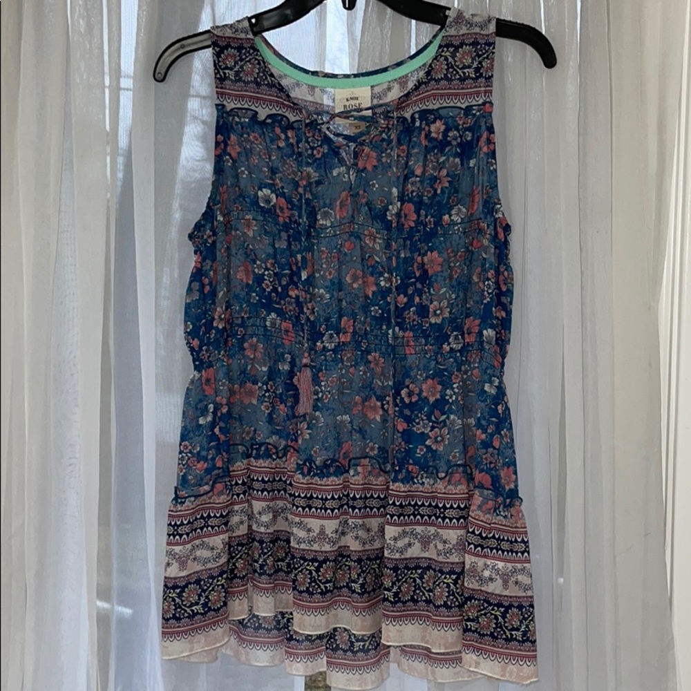 Floral Sleeveless Tunic